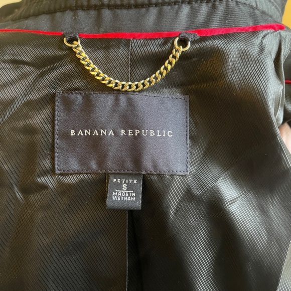 Banana Republic Women’s Classic Black Lined Trench Coat Like New SZ Petite Small - Picture 9 of 13